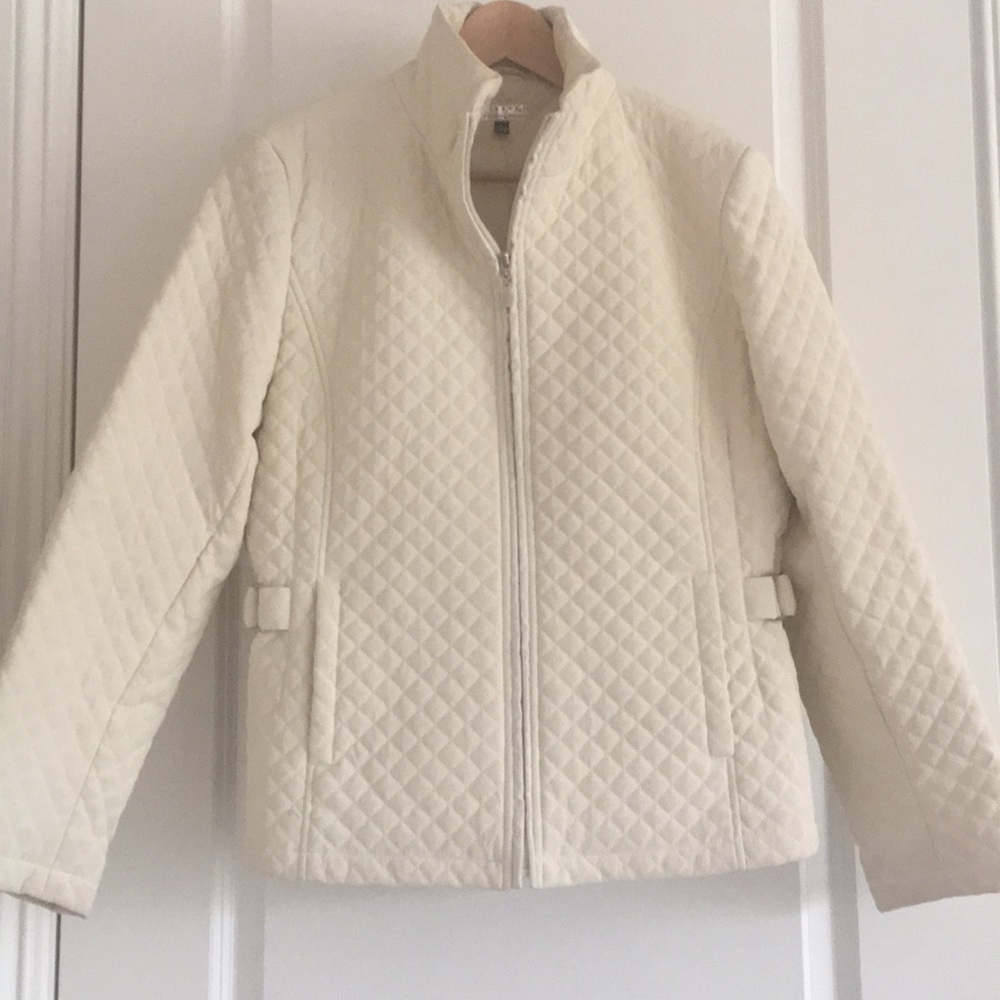 Giacca Ivory Quilted Zippered Jacket
